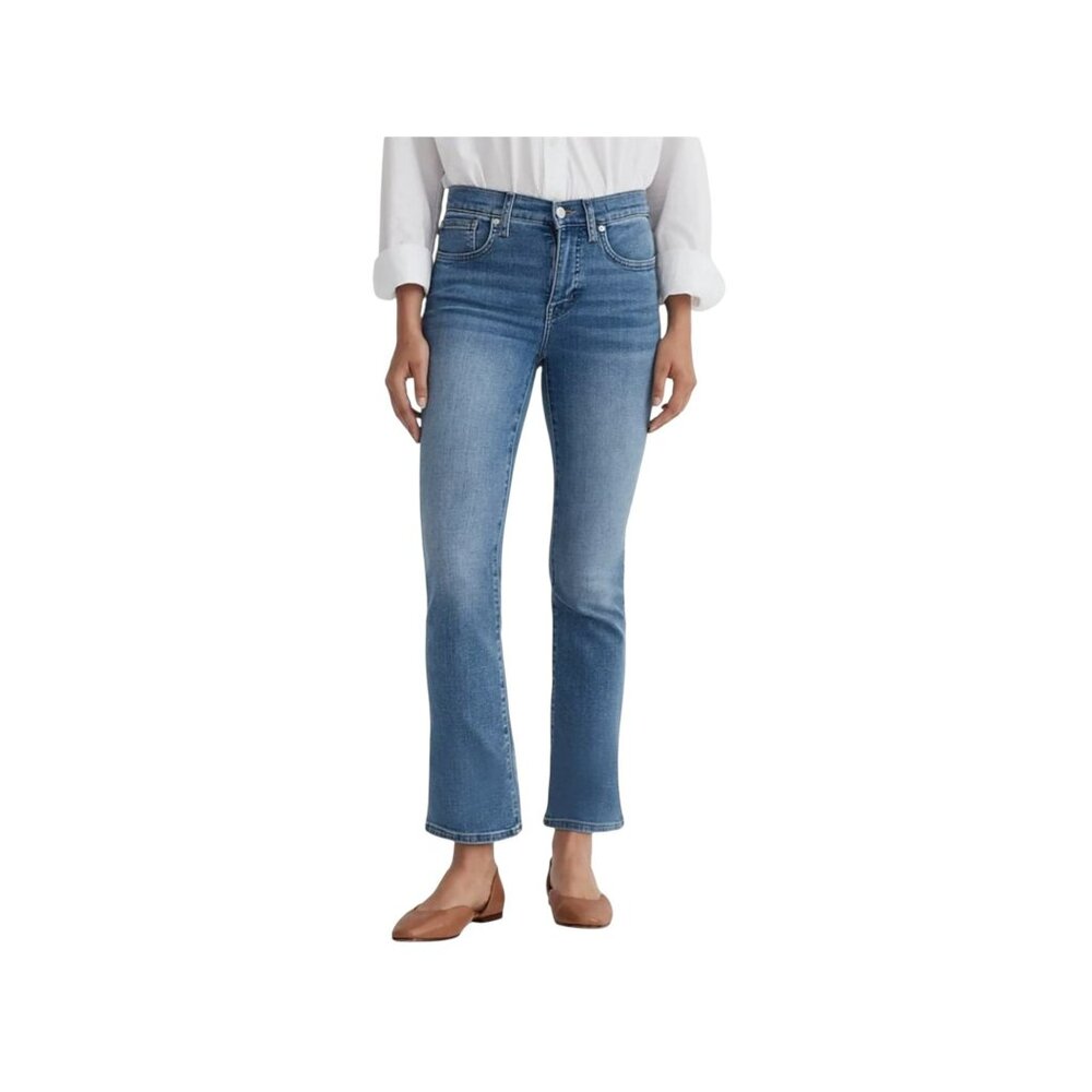 Madewell Womens 25 Mid-Rise Kick Out Flare Jeans Blue Denim NWOT